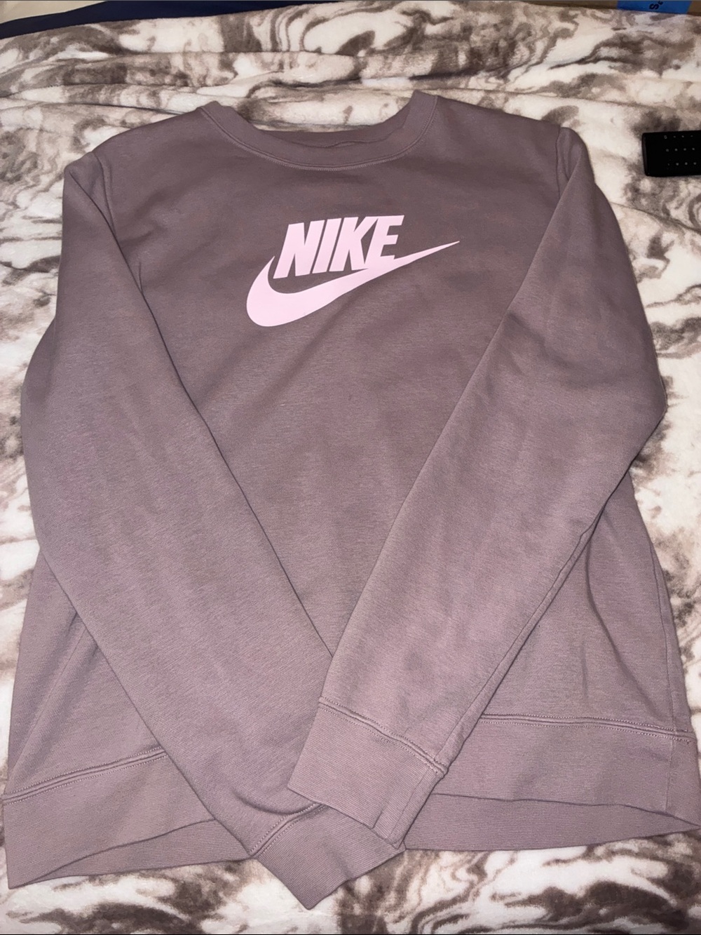Nike Mauve Crewneck Sweatshirt with Light Pink Logo